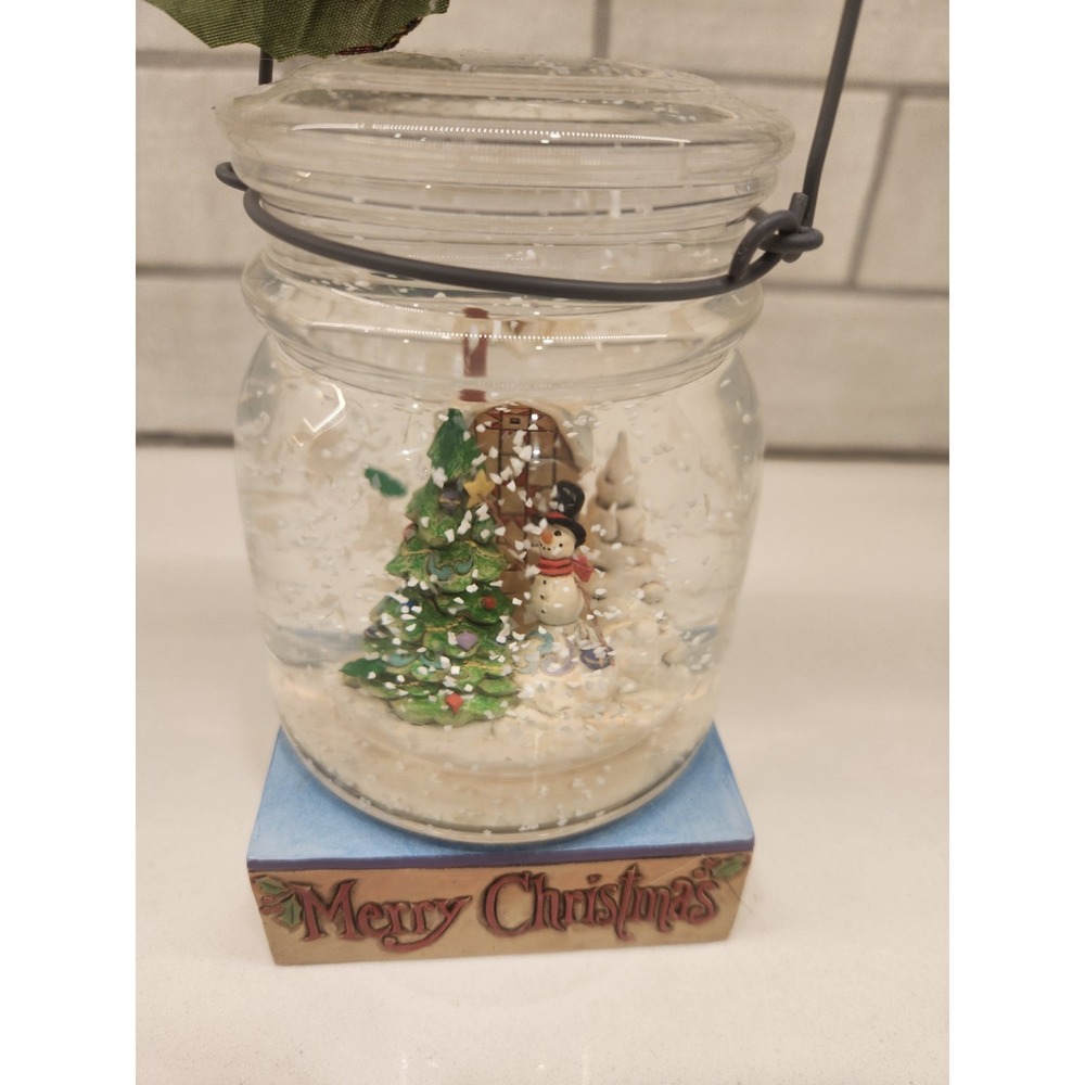 Jim Shore Heartwood Creek Christmas Preserve a Memory Canning Jar‎ Snow Globe - Picture 8 of 11